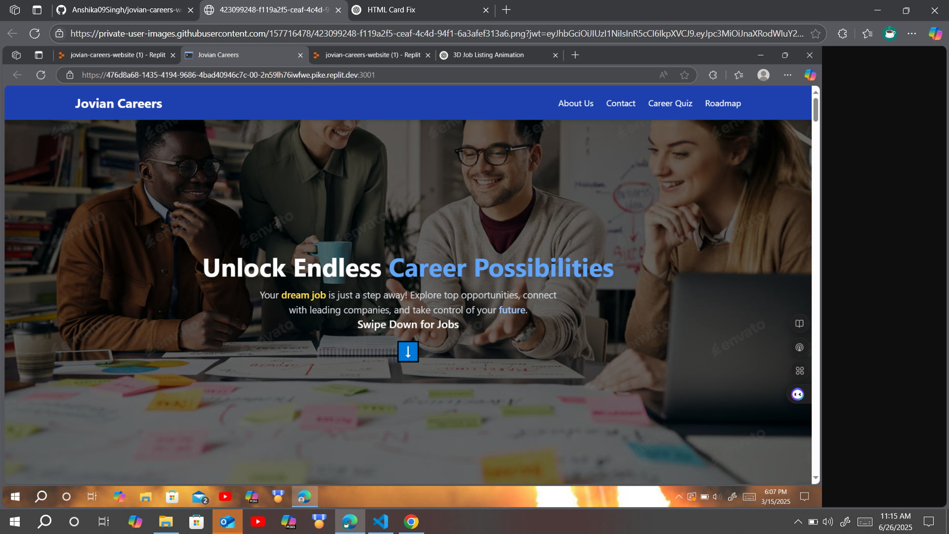 Career Website Screenshot