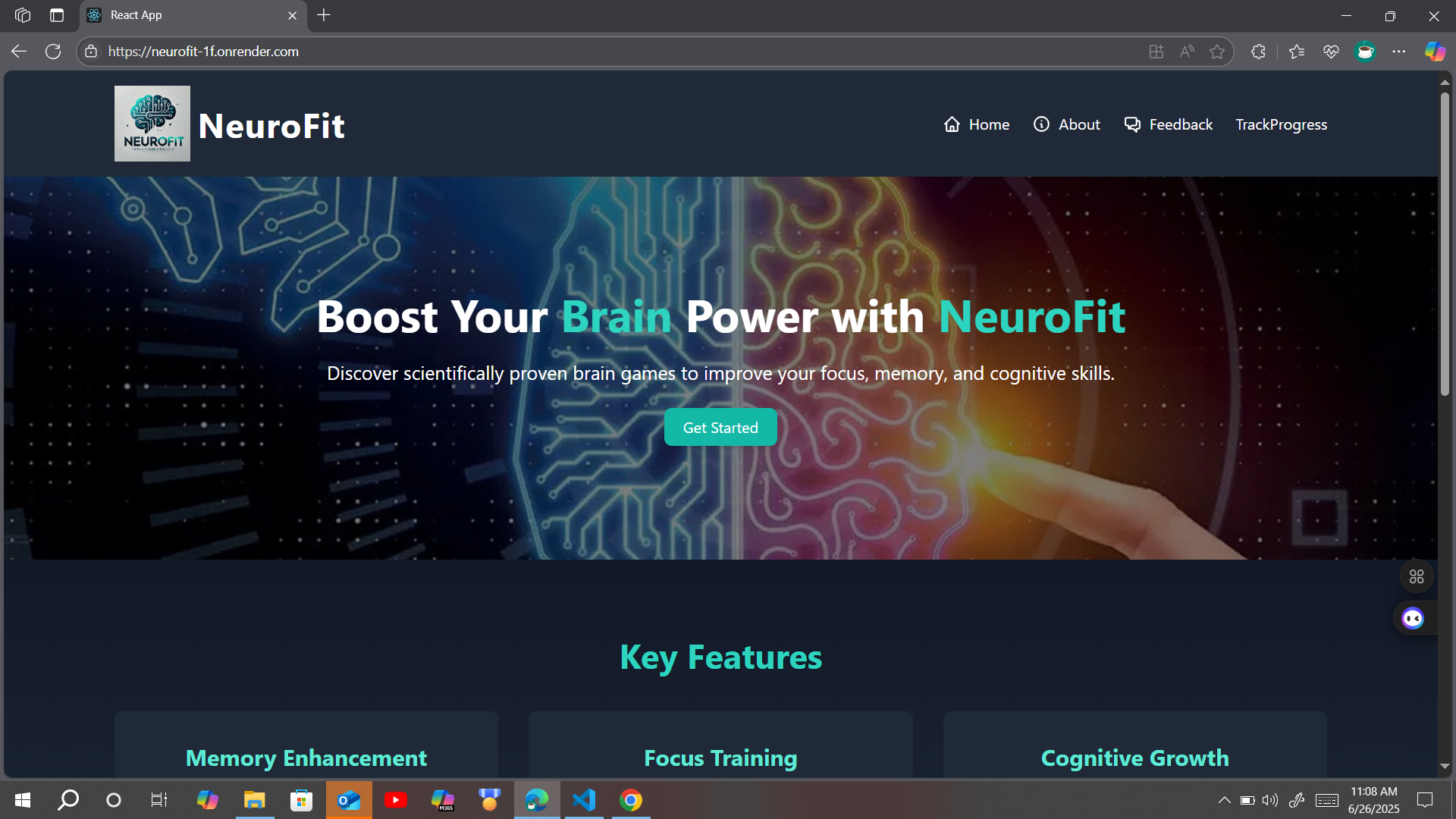 Neurofit Project Screenshot
